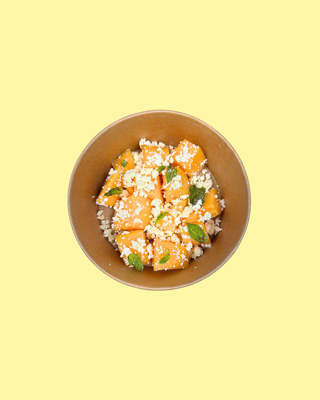Ensalada de Melón, Queso Fresco y Menta